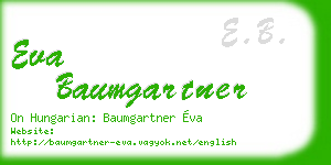 eva baumgartner business card